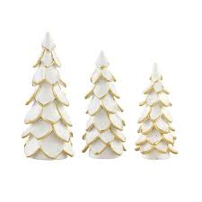 White and Gold Ceramic Tree