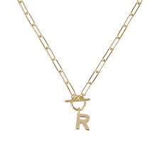 Toggle Initial Necklace Gold