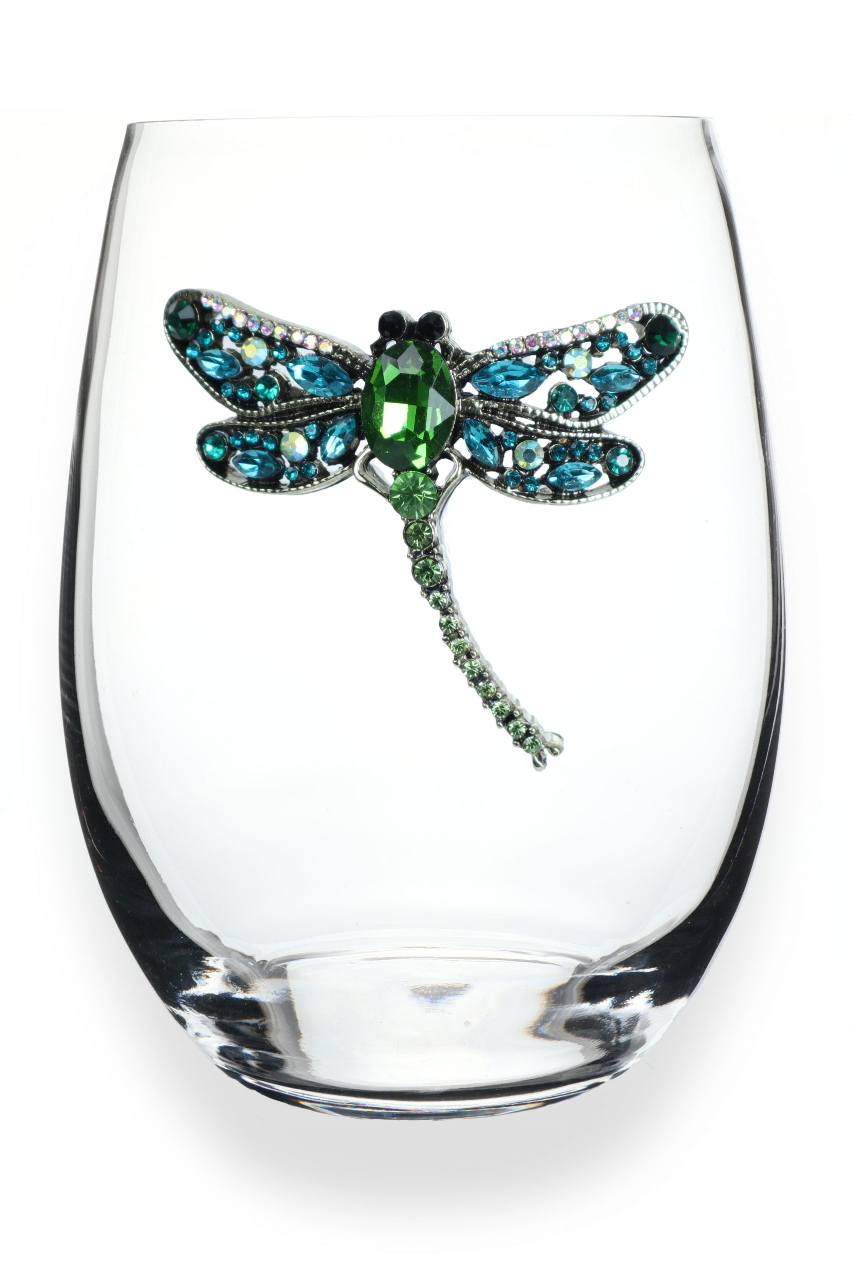 Dragonfly Jeweled Wine Glass