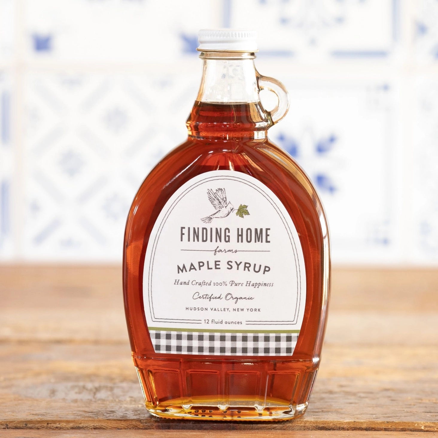 Organic Maple Syrup Decorative Glass Bottle