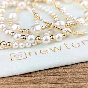 Hope unwritten 4mm bead bracelet - pearl