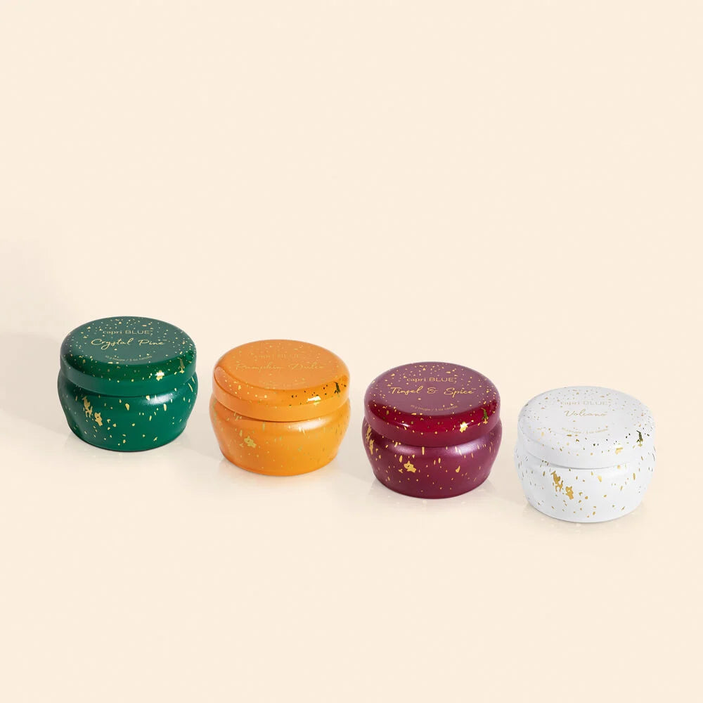 Glimmer mini tin candle gift set