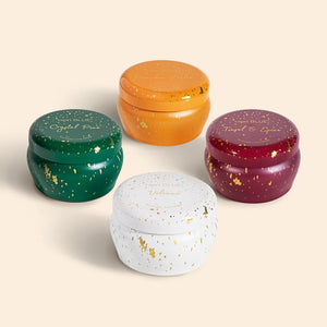 Glimmer mini tin candle gift set