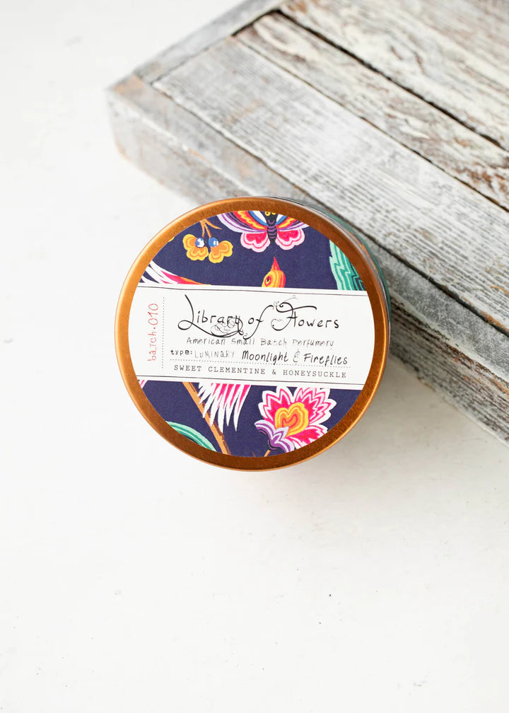 Navy Birds & Butterflies candle