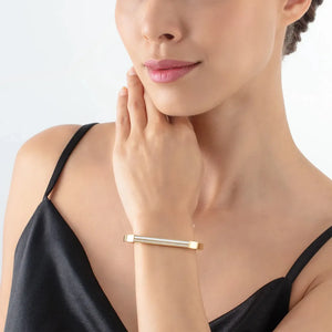 Bangle Cuff Bracelet gold-white