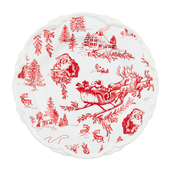 Toile Christmas Plate