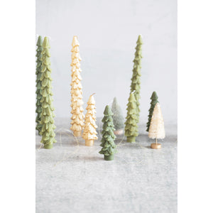 Tree Tapered Candles/ cedar green