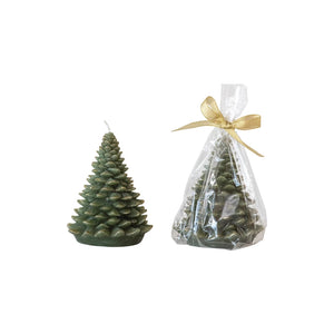 Gold Tipped Tree Candle