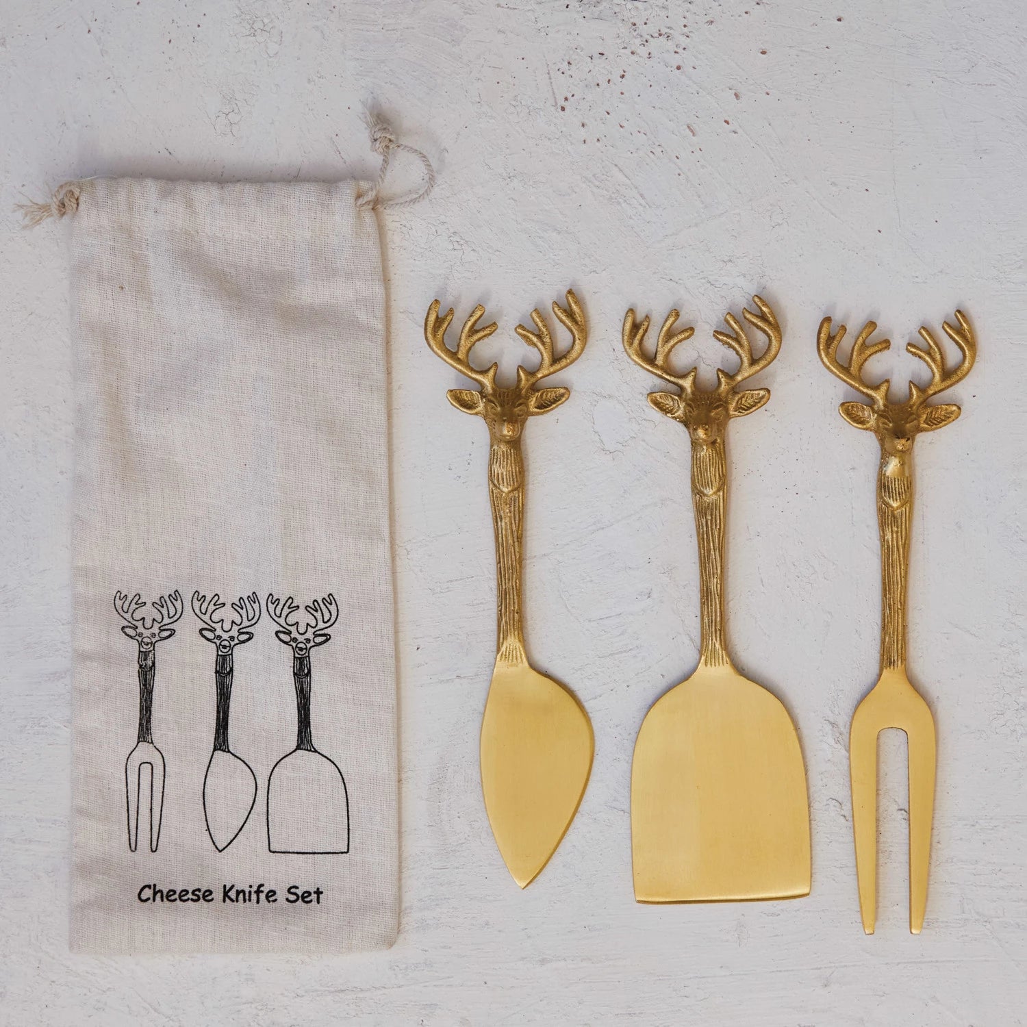 Reindeer Cheese Knife Set