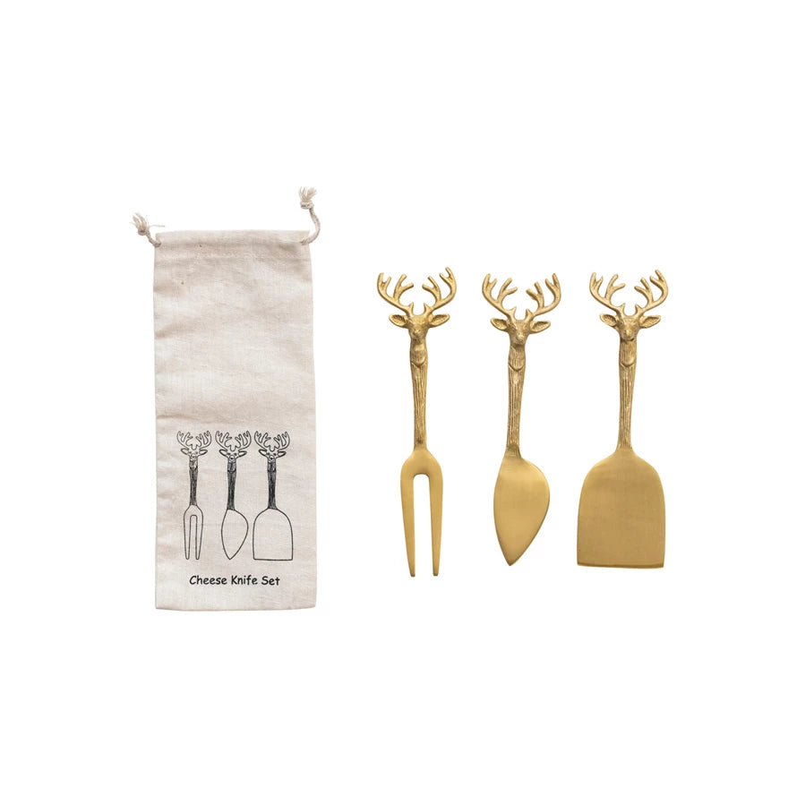 Reindeer Cheese Knife Set