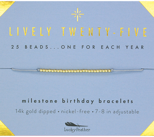 Lively Twenty-Five Birthday Bracelet
