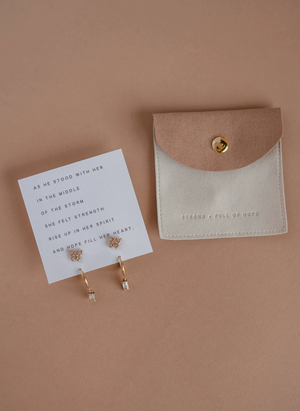 Strong + Full of Hope Earring Set